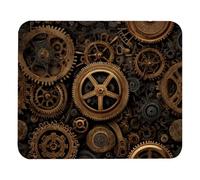 Steampunk Gears background (9) Mouse Pad for Wireless Mouse Home Office Desk Laptop with Rubber Base
