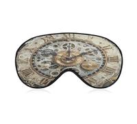 Steampunk Gears Clock Eye Mask, Adjustable Strip, Blocks Light Sleep Mask, Sleep Eye Mask for Night Sleeping Travel Nap 8.1 * 4.1 Inches