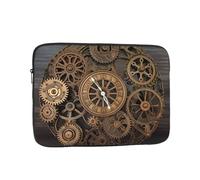 Steampunk Gears Clock Laptop Case Sleeve Water Resistant Laptop Bag Men Women Shockproof Protective Notebook Case 12 inch