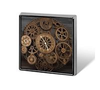 Steampunk Gears Clock Square Lapel Pin Women's Novelty Buttons & Pins Metal Badge Cute Brooch Pin Retro Pinback Badge Fashion Bag Pins for Hat Backpacks Tie Suit Wedding Party Accessory