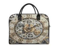 Steampunk Gears Clock Travel Duffle Bag, Large Capacity Weekender Overnight Bags with Internal Pocket, Gym Bag for Women Men