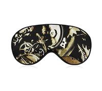 Steampunk Gears Eye Mask for Sleeping Blackout Night Blindfold with Adjustable Strap for Men Women Travel Yoga Nap