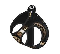 Steampunk Gears Print Pet Leash Vest,Breathable Mesh Pet Harness, Reflective For Small Medium Dogs Safe Easy Walking