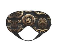 Steampunk Gears Print Soft Eye Mask for Women Men Comfortable with Adjustable Strap for Travel Yoga Nap Shift Work
