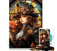 Steampunk Girl 1000 Piece Jigsaws for Teenagers Puzzle Think Toy Stress Relief Sharp Cut Santa Wish List 38x52cm