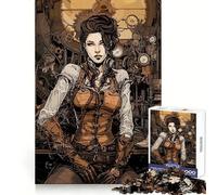 Steampunk Girl Hard Jigsaw Puzzle for Adults 1000 Pieces Logic Toy Family Bond Precision Cut Warm Surprise 50x75cm