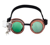 Steampunk Glasses Victorian Style Funky Festival Rave Goggles with Double Ocular Loupe Retro Gothic Costume Accessories