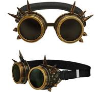 Steampunk Goggles Antique Spiked Bronze Fancy Dress Costume