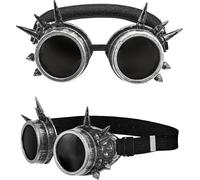 Steampunk Goggles Antique Spiked Silver Fancy Dress Costume