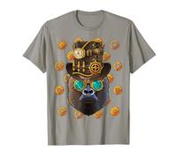 Steampunk Gorilla Medieval Victorian Steam Powered Animal T-Shirt, Men, Slate Grey, Medium