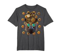 Steampunk Gorilla Medieval Victorian Steam Powered Animal T-Shirt, Men's Big and Tall, Dark Heather Grey, 4X Tall
