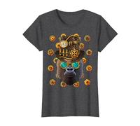 Steampunk Gorilla Medieval Victorian Steam Powered Animal T-Shirt, Women, Dark Heather Grey, X-Small