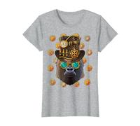 Steampunk Gorilla Medieval Victorian Steam Powered Animal T-Shirt, Women, Heather Grey, XX-Large