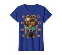 Steampunk Gorilla Medieval Victorian Steam Powered Animal T-Shirt, Women, Royal Blue, Medium