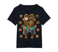 Steampunk Gorilla Medieval Victorian Steam Powered Animal T-Shirt, Women's Plus, Black, 4X