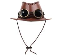 Steampunk Hat Men | Large Brim Hats | Retro Photo Props with Goggles Decor for Masquerade Fashion Shows Party Cosplay Theater Performances Festival