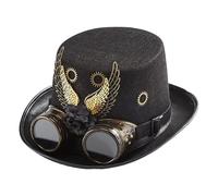 Steampunk Hat Men's Halloween Costume Headwear with Goggles | Halloween costume hat for cosplay players, performers, carnival, theme parties, photo shoots, film production, masquerade
