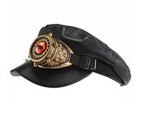 Steampunk Hat With Goggles Womens Cap Punk Peaked Hat Peaked