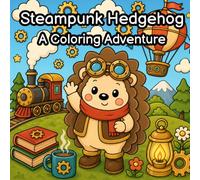 Steampunk Hedgehog: A Coloring Adventure: Soft Life Adventures in a Whimsical World of Gears, Tea, and Gentle Steam