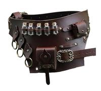 Steampunk Holster Medieval Black Leather Belt Buckle Medieval Belt in Adjustable Style Vintage Belt for Pirates Adventurers Medieval Costume Accessories