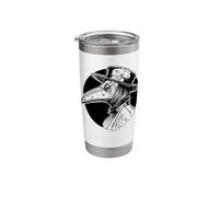 Steampunk Horror Vintage Tarot Pestilence Plague Doctor Stainless Steel Insulated Tumbler