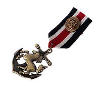 Steampunk Horse Anchor Medal Lapel Collar Pin Badge Mens Clothing Accessorie Bronze Vintage Brooch
