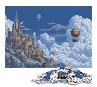 Steampunk House Wooden Jigsaw Puzzle for Adults Fun 300 Pieces Toy Intellectual Game Stress Relief Decoration Education Game Relaxation And Intelligence 300pcs (40x28cm)