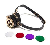 Steampunk Inspired Motorcycle Goggles Sunglass For Cosplay & Everyday Fashion Accessories Theme Parties And Role Play PU Leather Metal Frame