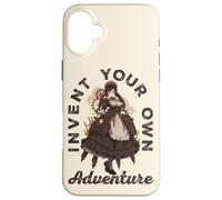 Steampunk Invent Your Own Adventure Steampunk Anime Girl Case for iPhone 16 Plus