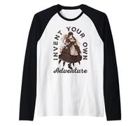 Steampunk Invent Your Own Adventure Steampunk Anime Girl Raglan Baseball Tee