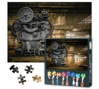 Steampunk Jigsaw Puzzles for Adults 1000 Piece Vintage Industrial Factory Machine Wall Art Prints Architecture Poster Retro Puzzle Hobby Challenge Premium Paper Board 27.5x19.7 Inch