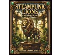 Steampunk Lions Coloring Book: 50 Mechanical Lion Designs (Steampunk Coloring Book Collection)