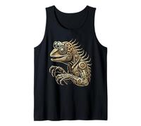 Steampunk Lizard Man Cryptozoology Mythical Cryptid Tank Top