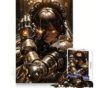 Steampunk Maid with Mechanical Arm for Adults 1000 Piece Puzzle Mind Exercise Toy Gentle Leisure Design Assembly Seasonal Gift 38x26cm