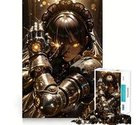 Steampunk Maid with Mechanical Arm Jigsaw Puzzle for Adults 1000 Pieces Mind Exercise Toy Together Fun Precision Cut Unique Gift 38x52cm