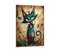 Steampunk Mechanical Cat Poster Poster Decorative Painting Canvas Wall Posters And Art Picture Print Modern Family Bedroom Decor Posters 12x18inch(30x45cm)