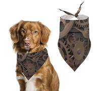 Steampunk Mechanical Gears Dog Bandana Triangle Dog Scarf Washable Polyester Dog Bibs Cute Pet Bandana for Medium Large Dogs Puppy and Cats