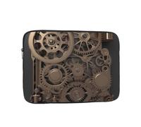 Steampunk Mechanical Gears Laptop Case 10 inch, Water Resistant Laptop Sleeve Shockproof Protective Traveling Computer Bag Portable Business Briefcase for Men Women