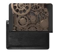 Steampunk Mechanical Gears Passport Holder & Travel Wallet Passport Cover Protector Essentials with Credit Card Slots
