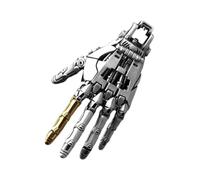 Steampunk Mechanical Hands Pendant Necklace,Mechanical Bionic Hands Pendant,Robot Hand Pendants Jewels (silver)