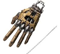 Steampunk Mechanical Hands Pendant Necklace,Mechanical Bionic Hands Pendant,Robot Hand Pendants Jewels (gold)