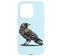 Steampunk Mechanical Pet Lovers Crow Bird Watchers Outdoors Case for iPhone 15 Pro