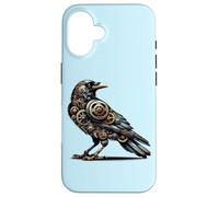 Steampunk Mechanical Pet Lovers Crow Bird Watchers Outdoors Case for iPhone 16