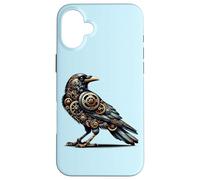 Steampunk Mechanical Pet Lovers Crow Bird Watchers Outdoors Case for iPhone 16 Plus