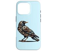 Steampunk Mechanical Pet Lovers Crow Bird Watchers Outdoors Case for iPhone 16 Pro