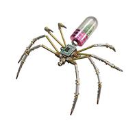 Steampunk Mechanical Spider Model Kit - DIY 3D Metal Puzzle for Adults, Intricate Clockwork Automaton Building Set, Unique Vintage Desktop Decoration & Collectible Engineering Hobby Gift (Green)