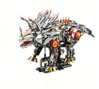 Steampunk Mechanical Triceratops Building Blocks Set, 1000+ Pieces Robot Duck with Moving Mechanism, Creative Brick Model for Adults & Tech Enthusiasts