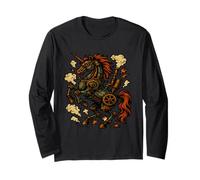 Steampunk Mechanical Unicorn Artwork Long Sleeve T-Shirt