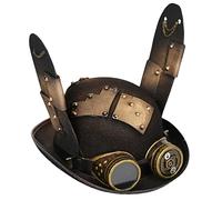 Steampunk Men Hat With Goggles Gay Top Hat Steampunk Bowler Top Halloween Devil Horn Carnival Nightclub Devil Horn Pins