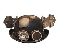 Steampunk Men Hat With Goggles Gay Top Hat Steampunk Bowler Top Vintage Halloween Gothic Carnival Nightclub Bowler